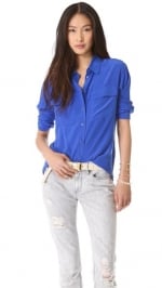 Robins Equipment blouse in blue at Shopbop at Shopbop