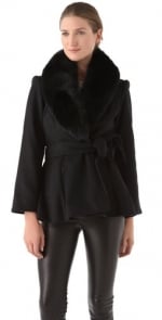 Robins black coat at Shopbop