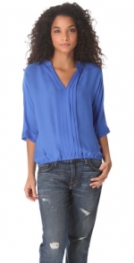 Robin's blue pintuck top at Shopbop at Shopbop