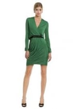 Robins green wrap dress at Outnet