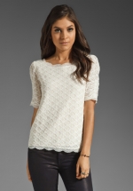 Robins white lace Joie top at Revolve