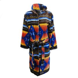 Rockmount Los Alamos Print Fleece Western Robe at Rockmount