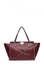 Rockstud tote in Prun by Valentino at Forward by Elyse Walker