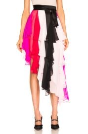 Rodarte Asymetrical Silk Chiffon Skirt in Multi   FWRD at Forward