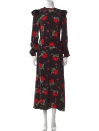 Rodarte Floral Print Long Dress - Black Dresses, Clothing - ROD27824 | The RealReal at The Real Real
