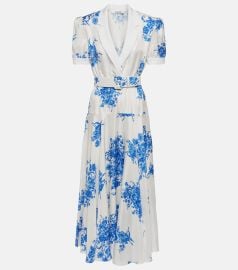 Rodarte Floral Silk Twill Shirtdress at Mytheresa