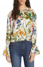 Rodebjer Adania Floral Print Silk Blouse   Nordstrom at Nordstrom