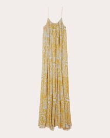 Rodebjer Solin Cosmic Chiffon Maxi Dress OLIVELA at Olivela