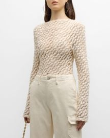 Rohe Lace High-Neck Top at Neiman Marcus