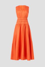 Roksanda Collective Smocked Waist Maxi Dress in Orange at Rent the Runway