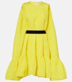 Roksanda Elia caped ruffled cloque minidress at Mytheresa