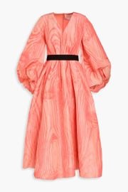 Roksanda Yasha belted printed taffeta midi dress at The Outnet