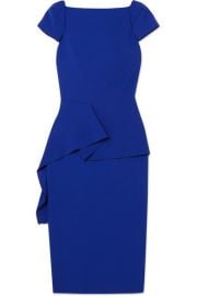 Roland Mouret - Aldingham asymmetric crepe peplum dress at Net A Porter