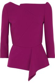 Roland Mouret   Almeley asymmetric crepe top at Net A Porter