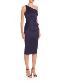 Roland Mouret - Anerley One-Shoulder Double-Faced Satin Dress at Saks Fifth Avenue