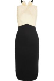 Roland Mouret - Darlington two-tone woven paper and crepe dress at Net A Porter