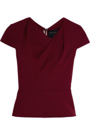 Roland Mouret   Hato gathered wool-crepe top at Net A Porter