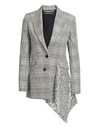 Roland Mouret - Marmont Check  amp  Sequin Blazer at Saks Fifth Avenue