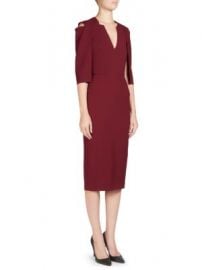 Roland Mouret - Queensbury Cut-Out Midi Sheath Dress at Saks Fifth Avenue