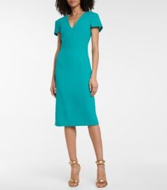 Roland Mouret - Rubens wool crpe midi dress at Mytheresa