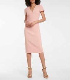 Roland Mouret - Rubens wool crpe midi dress at Mytheresa