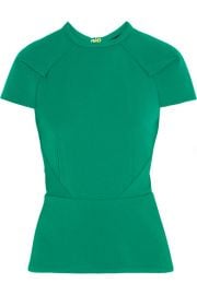 Roland Mouret  Cymatia paneled stretch-crepe top at Net A Porter