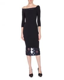 Roland Mouret Asymmetric Off-Shoulder Dress at Neiman Marcus