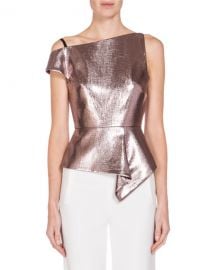 Roland Mouret Asymmetric One-Shoulder Peplum Top   Neiman Marcus at Neiman Marcus