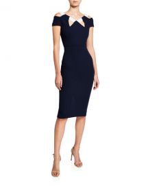 Roland Mouret Atkinson Cold-Shoulder Dress at Neiman Marcus