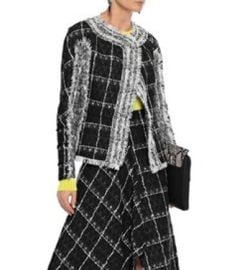 Roland Mouret Bellasis Frayed Tweed Jacket at The Outnet