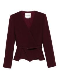 Roland Mouret Belted Wrap Jacket | Red | FARFETCH at Farfetch