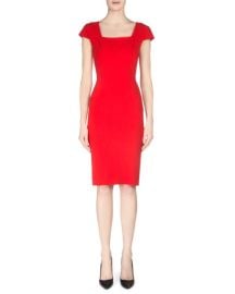 Roland Mouret Jeddler Tuck-Pleated Crepe Sheath Dress at Bergdorf Goodman