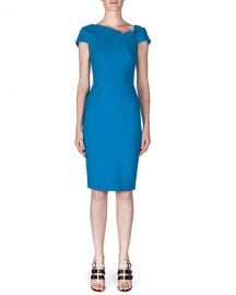 Roland Mouret Lepas Fold-Pleated Crepe Dress at Neiman Marcus