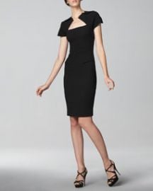 Roland Mouret Myrtha Folded Sheath Dress at Neiman Marcus