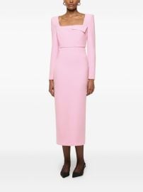 Roland Mouret Origami Midi Dress Pink at Farfetch