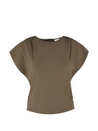 Roland Mouret Petal drape-sleeve Top | Green | FARFETCH at Farfetch