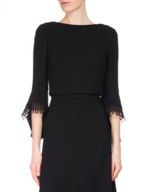 Roland Mouret Tarring Fringe Handkerchief Midi Skirt  Black and at Neiman Marcus