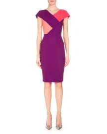 Roland Mouret Tournay Colorblock Sheath Dress at Neiman Marcus