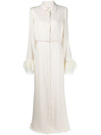 Roland Mouret feather-embellished Maxi Shirtdress - at Farfetch