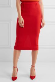 Roland mouret Arreton wool-crepe pencil skirt at Net A Porter