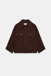 Rolled Sleeve Safari Jacket at Zara