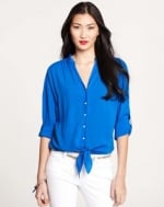 Rolled sleeve blouse at Ann Taylor