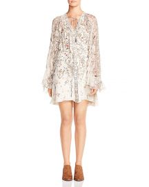 Romani Ruffled Floral-Print Silk Dress at Bloomingdales