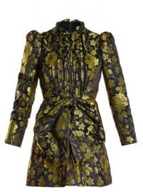 Romantic Flower-jacquard high-neck dress at Matches