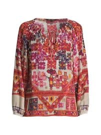 Romina Ikat Silk Blouse at Saks Fifth Avenue