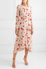 Romona floral-print silk crepe de chine midi dress at Net A Porter