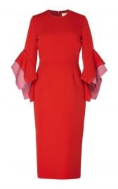 Ronda Two-Tone Crepe Midi Dress by Roksanda at Moda Operandi