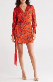 Ronnie Front Wrap Long Sleeve Minidress at Nordstrom Rack