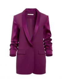 Ronnie Scrunched Sleeve Blazer by Alice + Olivia at Alice + Olivia