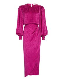 Ronny Kobo Adola Twisted Satin Jacquard Maxi Dress at Intermix